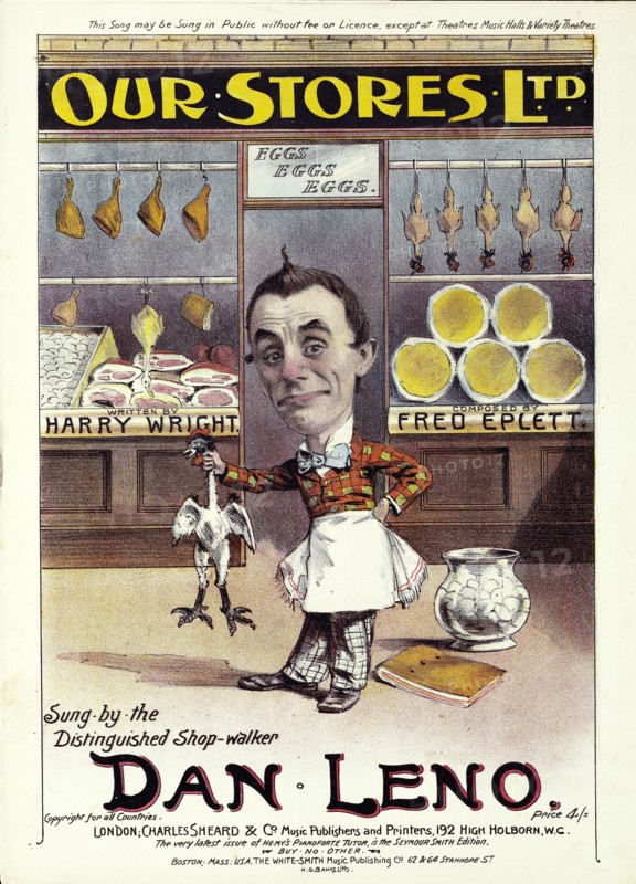 Song Sheet Cover featuring Dan LeN. London, England, 19th century