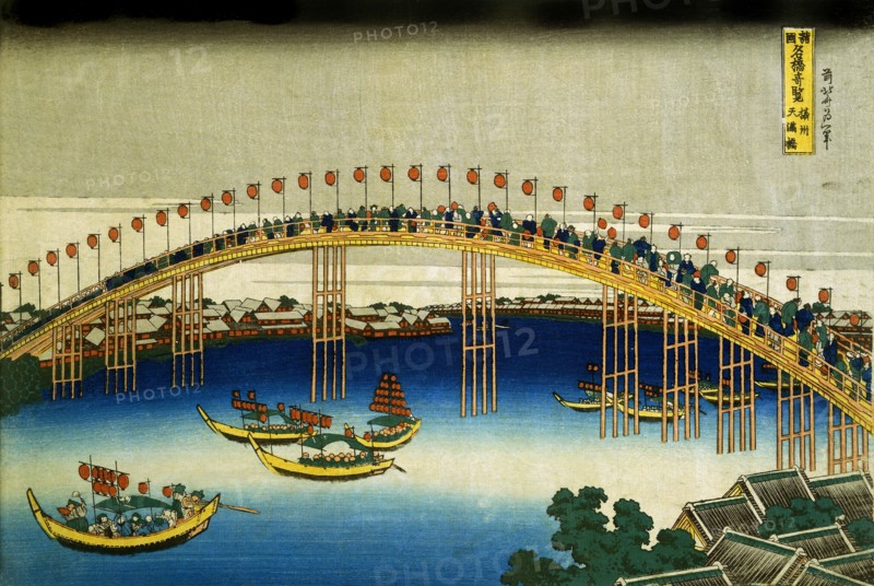 Evening Scene on the occasion of the Festival of Laterns, by Katsushika Hokusai. Japan, 1834