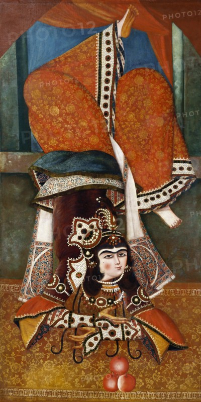 Dancer Performing Acrobatics. Iran, early 19th century