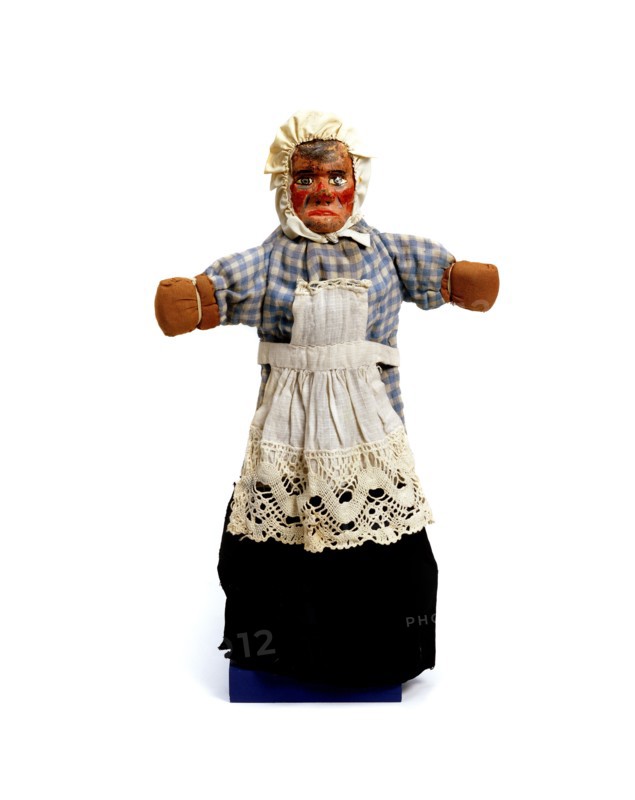 Glove puppet of Judy, by Albert Smith. England, early 20th century