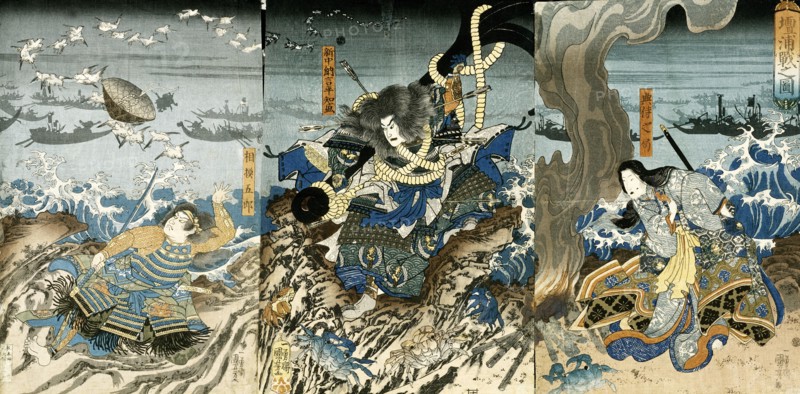The Battle of Dan-N-Ura, by Utagawa Kuniyoshi. Japan, 19th century