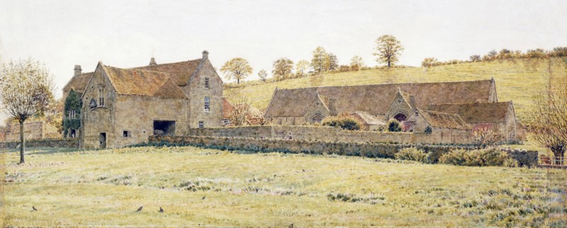 Tithe Barn, Bradford-on-Avon, by George Price Boyce. Bradford-on-Avon, England, late 19th century