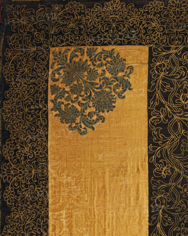 Wall hanging, ante-chamber of Queen's Bedroom at Ham House. Surrey, England, mid-18th century
