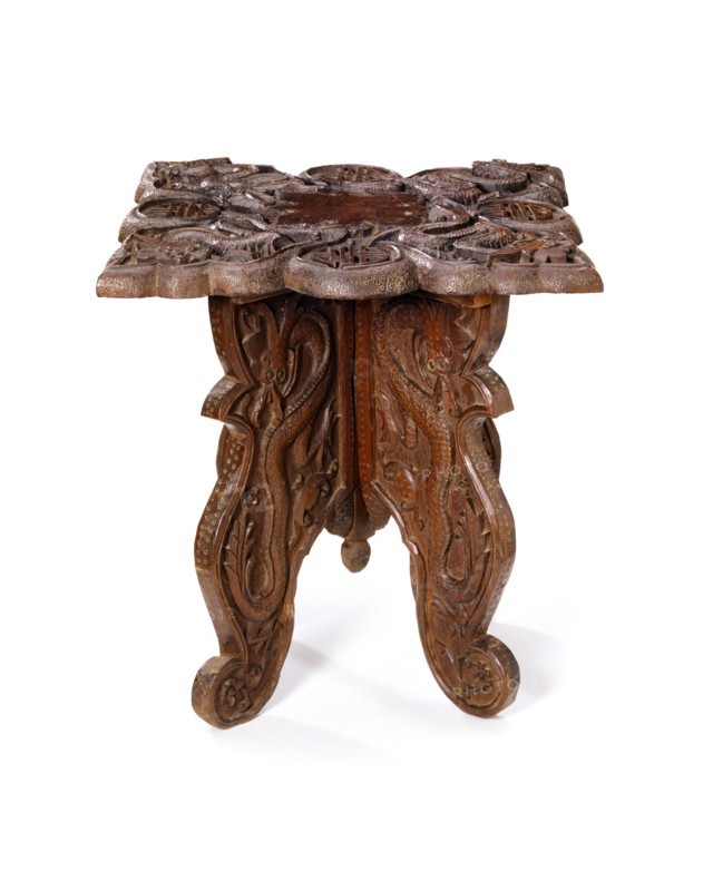 Folding table. Srinagar, Kashmir, India, early 20th century