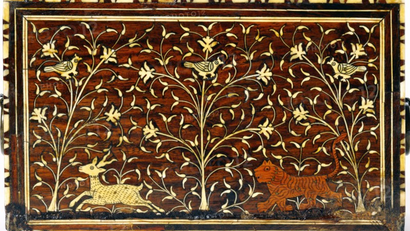 Fall front cabinet. Western India, 17th century