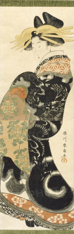 A Courtesan, by Katsukawa Shunsen. Japan, 18th-19th century