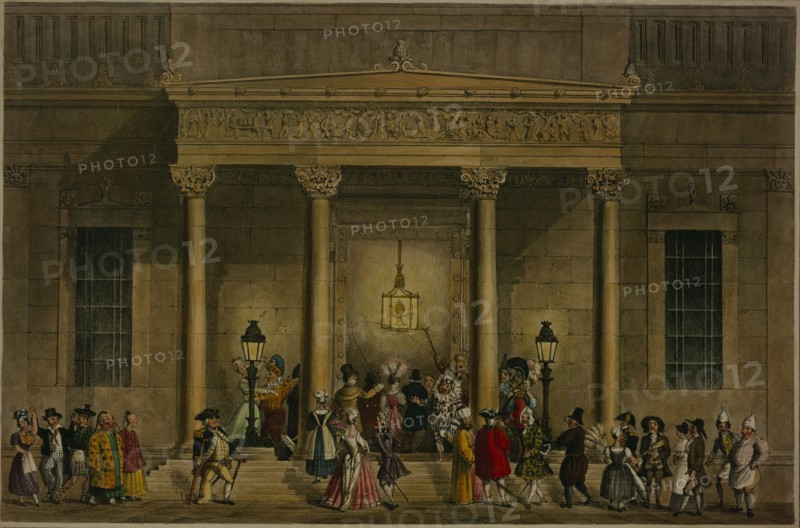 Haymarket Theatre, by J. Nash. London, England, 1821