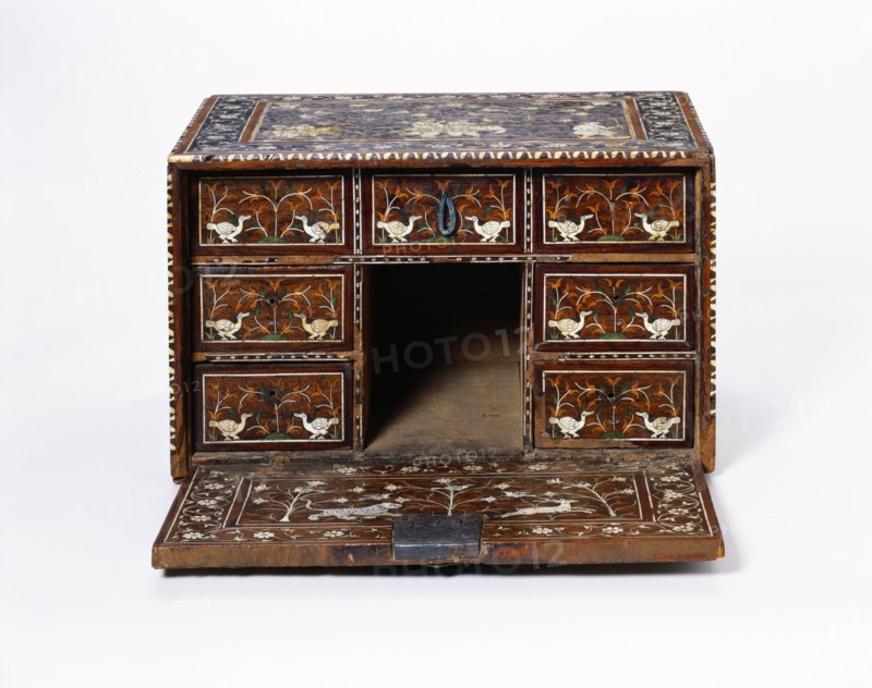 Fall front cabinet. Western India, early 17th century