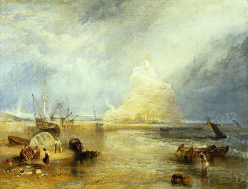 St. Michael's Mount, by J.M.W.Turner. Cornwall, England, 1824