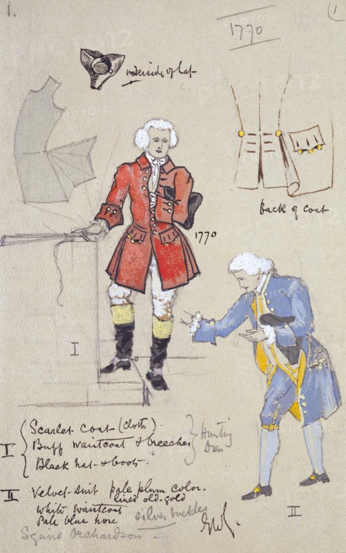 Costume design, by Edward William Godwin. England, 19th century