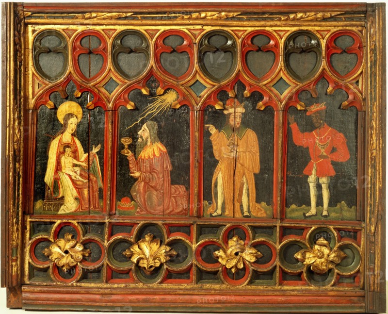 The Adoration of The Magi, roodscreen panel. England, 16th century