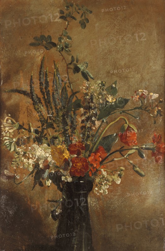 Constable, Etude de fleurs dans un vase à jacinthe
