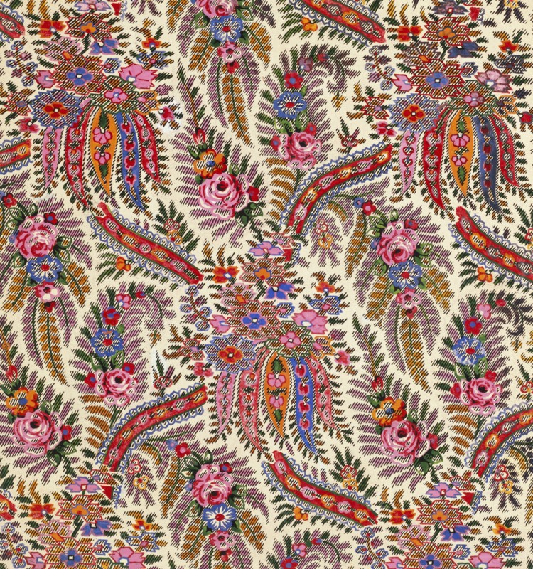 Design for printed shawl fabric, by George Charles Haite. England, 19th century