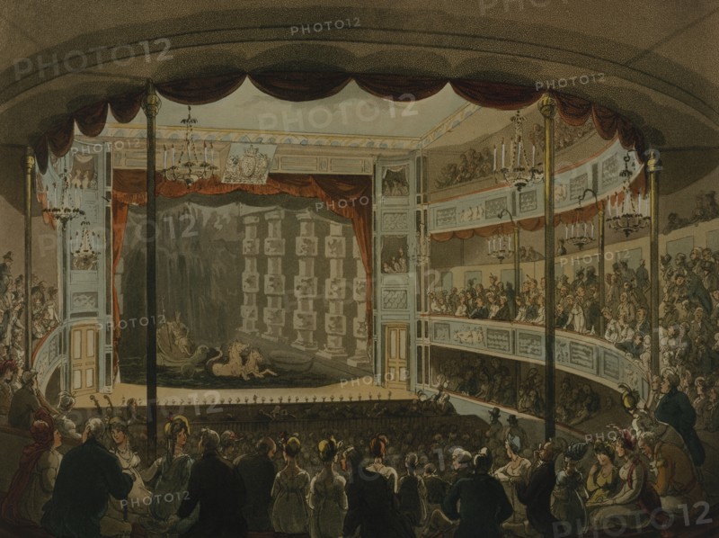Sadler's Wells Theatre, by Thomas Rowlandson. London, England, 1809