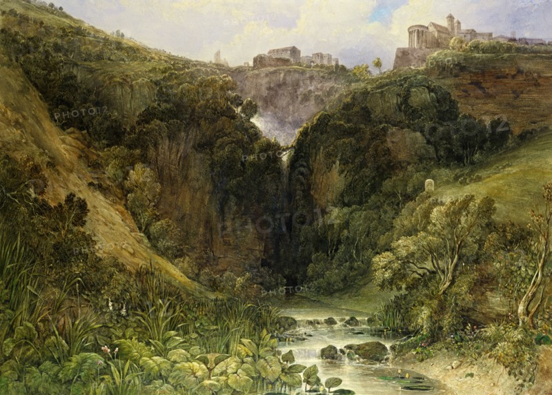 The Falls of Tivoli, by William Wyld. 19th century