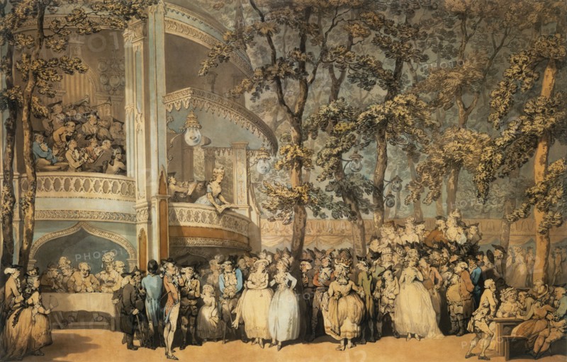 Vauxhall Gardens, by Thomas Rowlandson. London, England, 1784