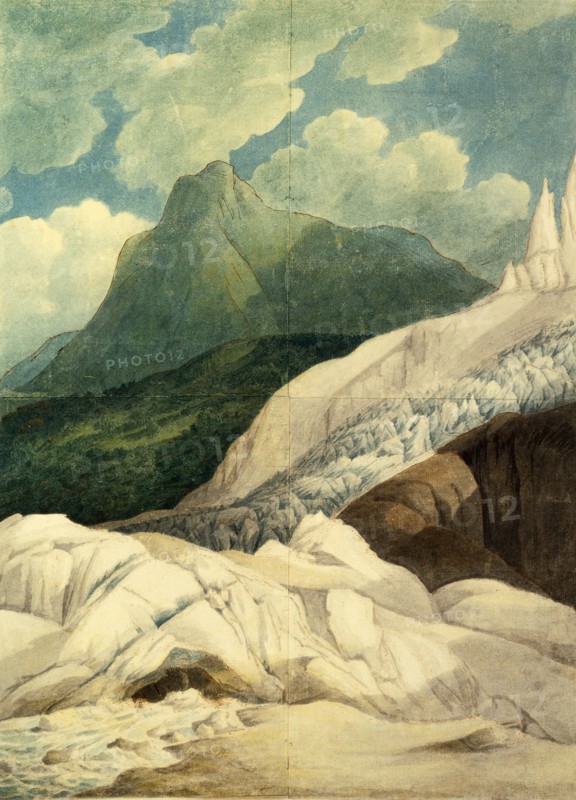 The Source of The Arveiron, by Francis Towne. Switzerland, 1781