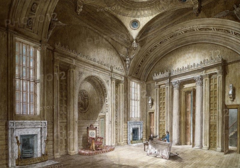 The New Masonic Hall at Freemasons Tavern, by Joseph Michael Gandy. England, 18th-19th century