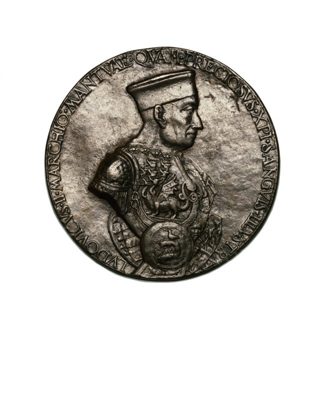 Medal depicting Lodovico III Gonzago, by Bartolommeo Melioli. Italy, 1475