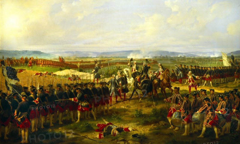 The Battle of FonteNy of 1745, by FHE Philippoteaux. France, 19th century