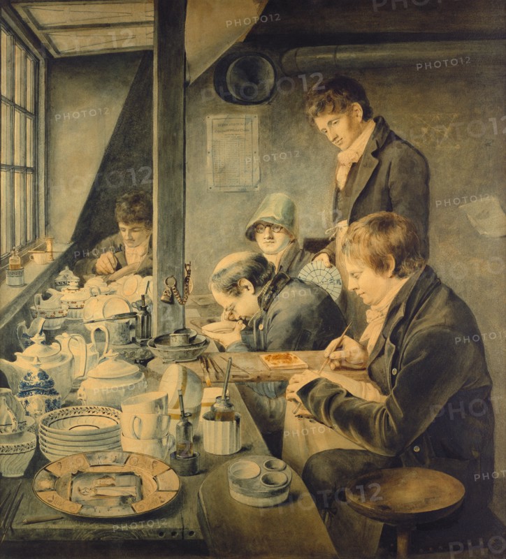 The Baxter ceramic studio, by Thomas Baxter Junior. London, England, 1810
