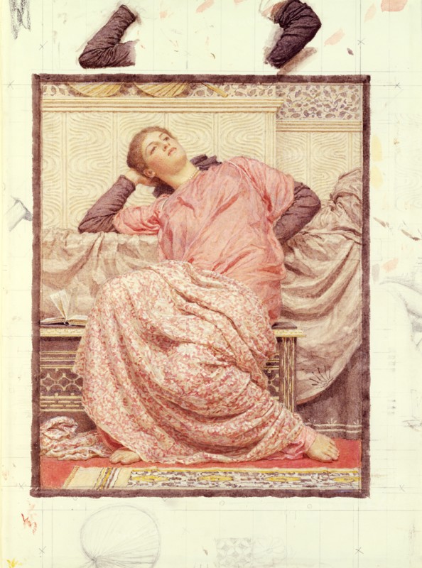 An Open Book, by Albert Joseph Moore. England, 19th century