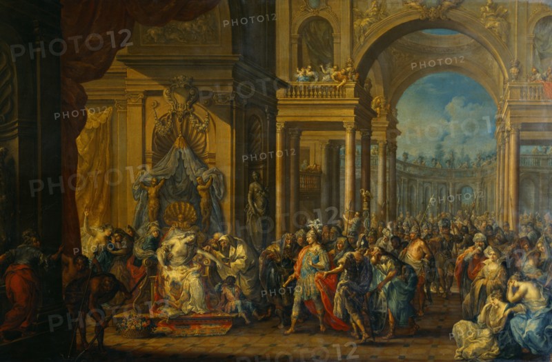The death of Cleopatra, by Johann Georg Platzer. Austria, 18th century