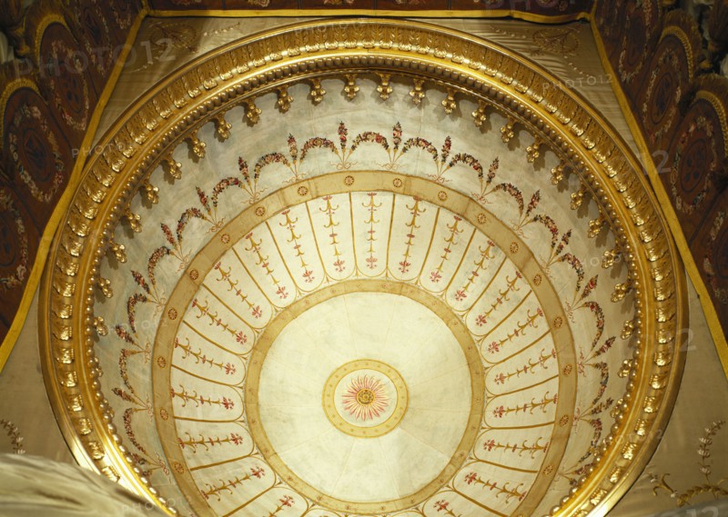The State Bed, detail of the dome, by Robert Adam. London, England late 18th century