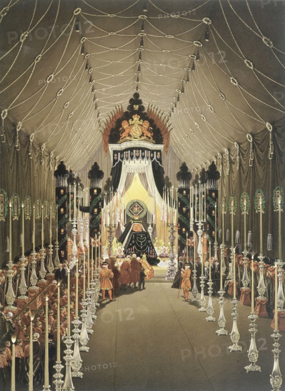 Funeral of The Duke of Wellington, by W. Simpson. Chelsea, England, 1832