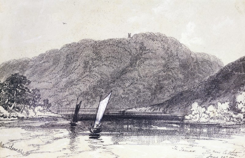 The Tamar near Cothele, by Edward Lear. England, 19th century