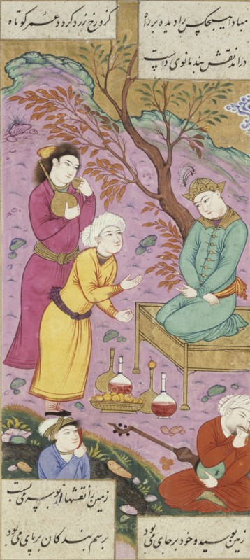 Shapur Reports to Khusraw, by Ganjavi Nizami. From The Romance of Khusraw and Shirin. Iran, 17th century