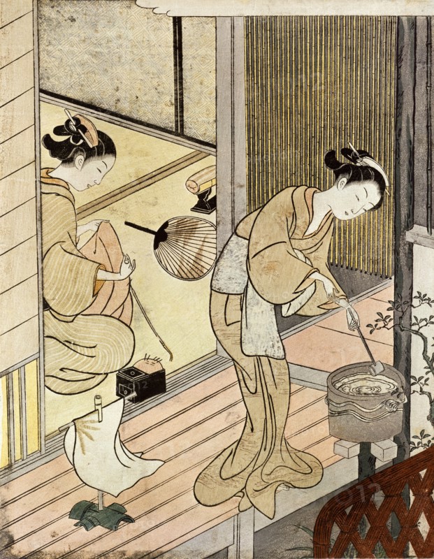 The Returning Sails of the Towel Rack from Zakishi, by Suzuki HaruNbo. Japan, late 18th century