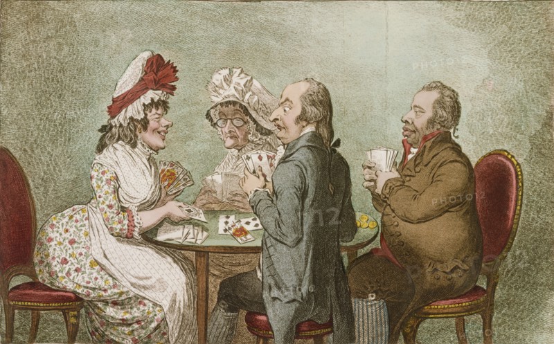 Two-penny Whist, by James Gillray. London, England, 18th-19th century