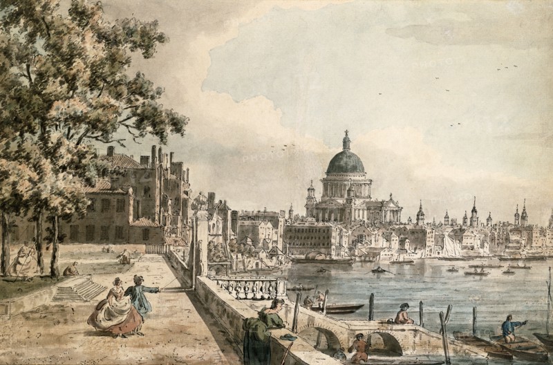 James, La cathédrale St-Paul, depuis le Somerset House
