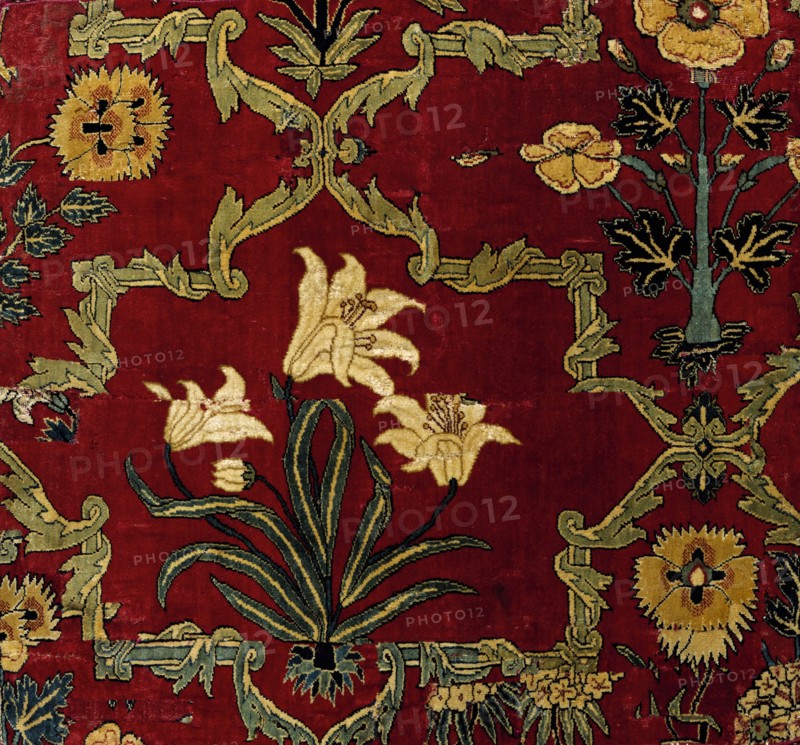 Carpet fragment. Mughal, India, mid-17th century