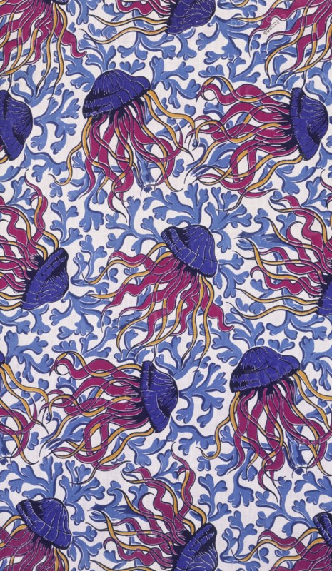 Tissu à motifs de méduses