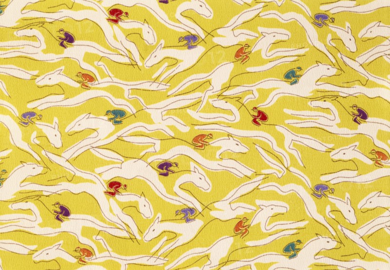 Tissu à motifs de jockeys