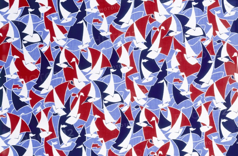 Tissu à motifs de yachts