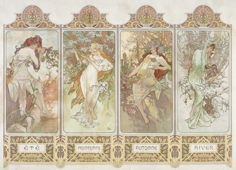 Mucha, Les saisons