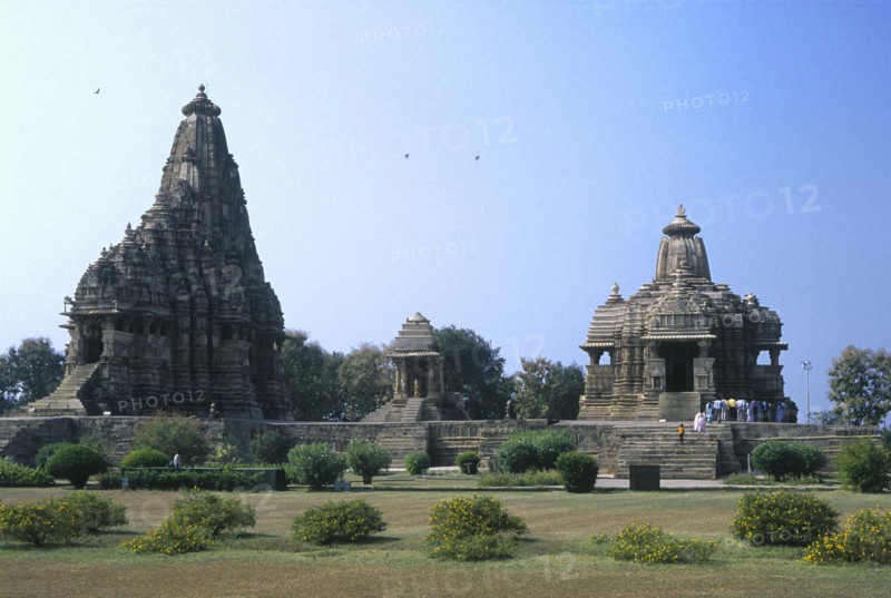 Temple Gardens, near the Temples of Kandariya Mahadeva and Devi Jagdambi, Khajuraho, India