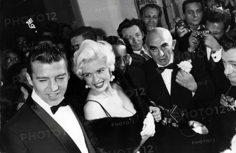 Jayne Mansfield with Husband Rickey Hargity at the Cannes Film Festival