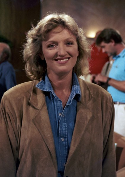 Charlotte de Tuckheim on the set of "Dessinez c'est gagné", 1989