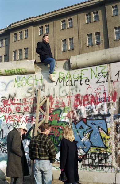 After the Fall of the Berlin Wall, November 1989