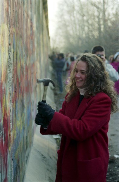 After the Fall of the Berlin Wall, November 1989