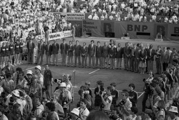 Cérémonie de remise des trophées, tournoi de Roland-Garros 1984