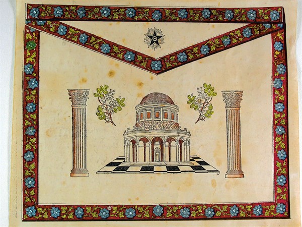Apron of the Scottish Master, "Temple" design by an embroiderer