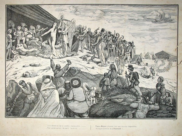 Allegoric engraving of the Fraternity, Desborde