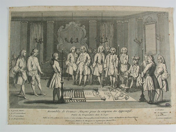 Freemason gathering for the inauguration of the Apprentices, J.Ph. Le Bras