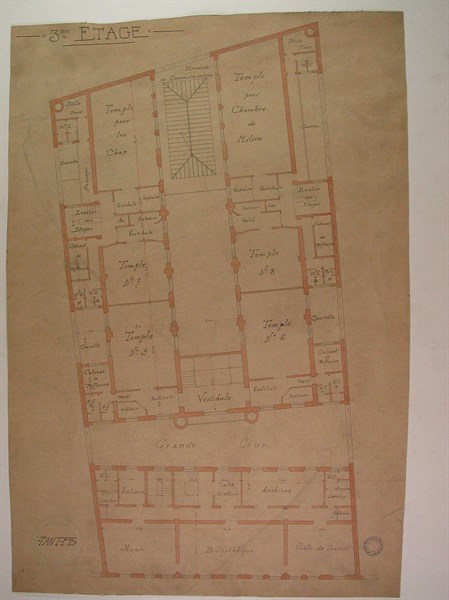 Plans du Grand Orient de France, 3e étage