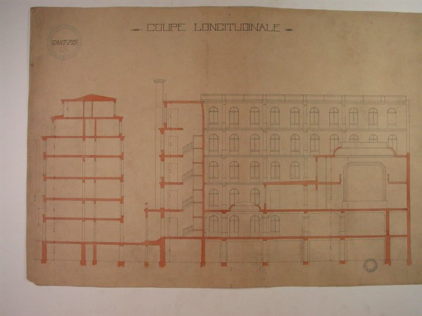 Plans du Grand Orient de France, coupe longitudinale